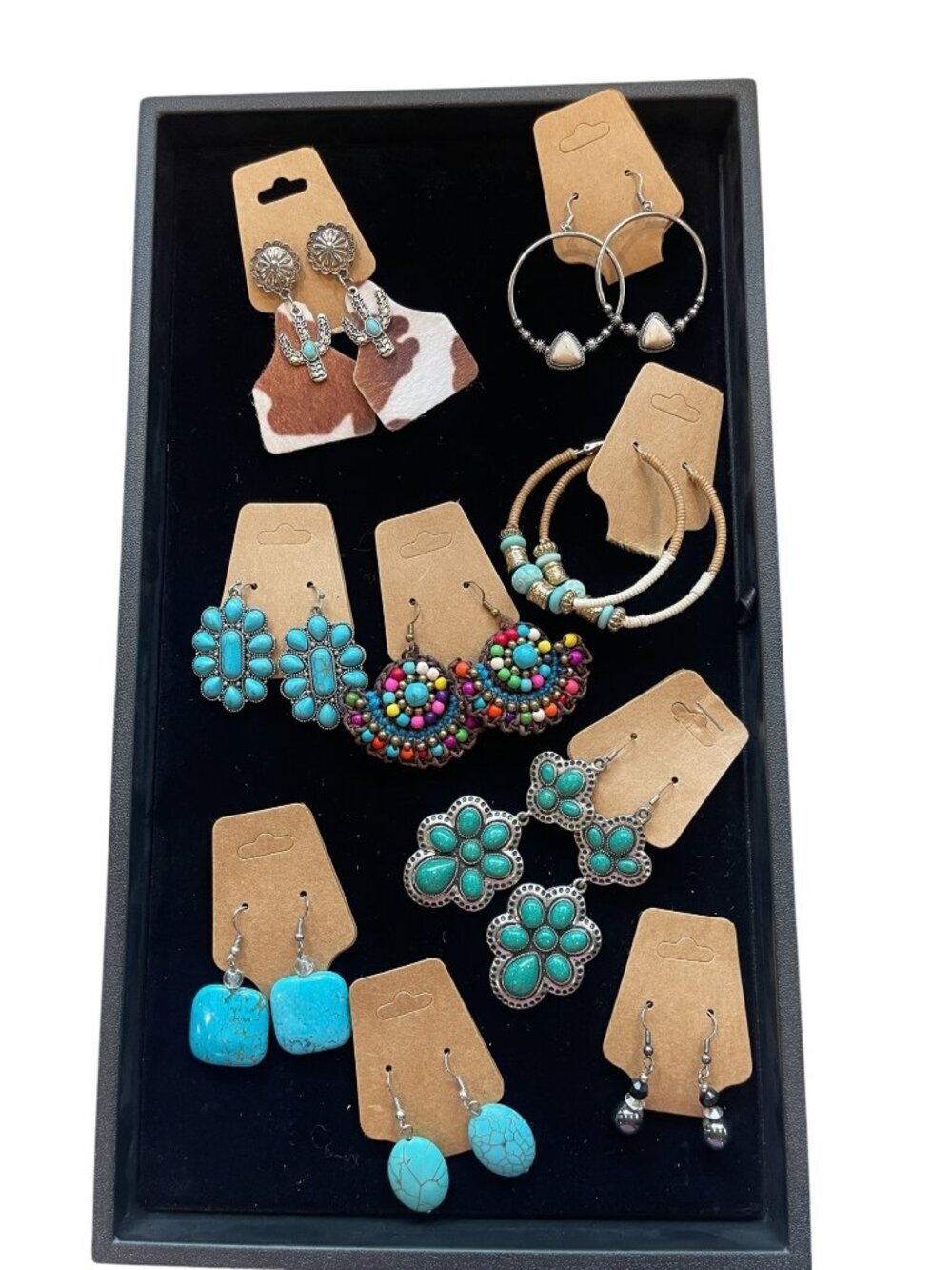 Southwestern Native Western Cowgirl Boho Fashion Design Earring Lot